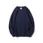 Felpa girocollo da donna tinta unita, vestibilità ampia, a maniche lunghe, casual, morbida, basic, senza cappuccio, per tutti i giorni, streetwear, top semplice