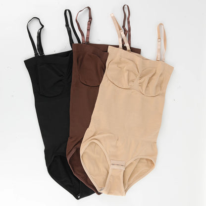 Tuta senza spalline da donna Shapewear Nuovi slip sexy Body Butt Lifter Compressione Vita Trainer Push Up Backless Shaper