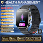 Nuovo Smartwatch per Uomo con Diagnosi ECG Accurata, Misurazione di Pressione Sanguigna, Ossigeno nel Sangue, Grasso nel Sangue, Acido Urico, Temperatura, Chiamate Bluetooth