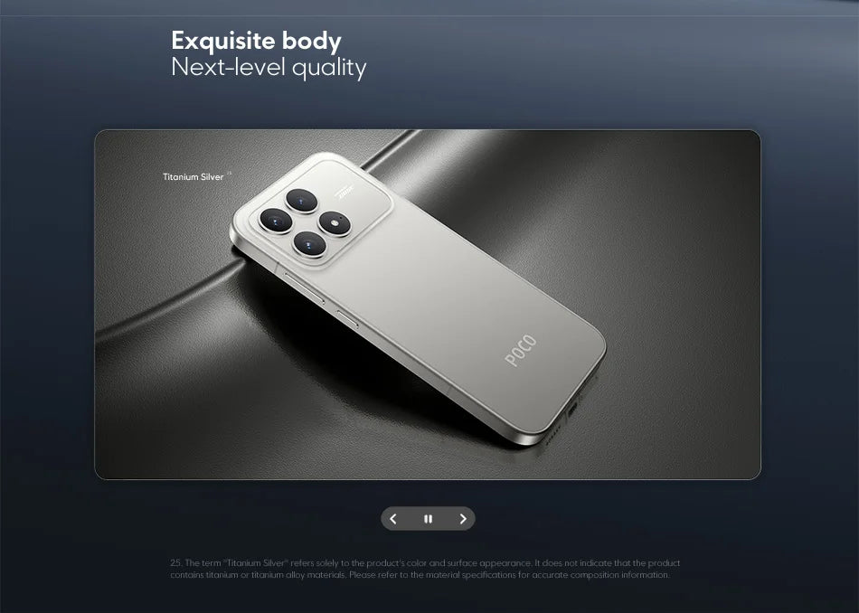 POCO F8 Pro 5G Versione Globale Smartphone Snapdragon ®   8 Elite Display AMOLED HyperRGB da 6,59 pollici 120Hz 6210mAh NFC