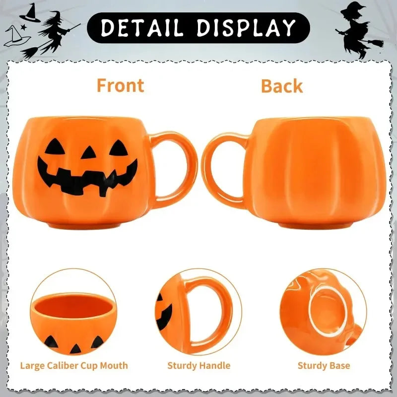 1pc 400ml Zucca di Halloween Tazza Decor Modello di Halloween Tazza di Ceramica Carino Zucca Tazza di Caffè di Compleanno Da Tavolo Drinkware Regali