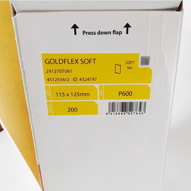 50 fogli di carta vetrata in spugna filata a mano Mirka finlandese 115 * 125mm per auto in lamiera di metallo verniciatura a spruzzo con carta vetrata gialla