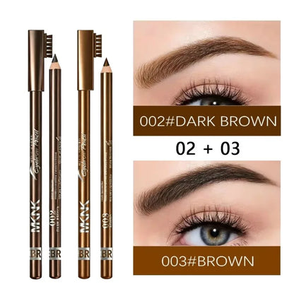 Matita per Sopracciglia Professionale a Doppia Punta con Pennello, Impermeabile, Resistente alle Macchie, Colore Naturale, Facile da Applicare, Eyeliner per Donne, Penna per il Trucco delle Sopracciglia