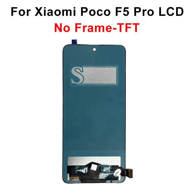 AAA-- Schermo LCD con tecnologia OLED per Xiaomi Poco F5 Pro, display e digitalizzatore touch screen 23049PCD8G, ricambi per Poco F5 LCD 23013PC75G.