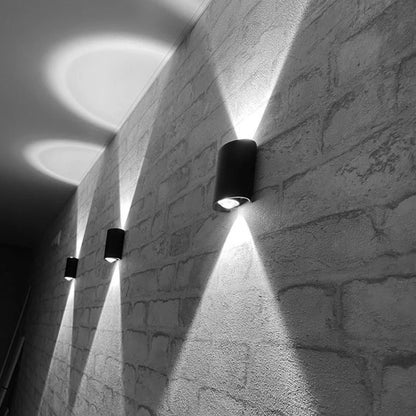 Lampada da parete a LED IP65 AC86-265V/DC12V-24V Illuminazione da giardino impermeabile per esterni Lampada da parete per scale per camera da letto interna in alluminio