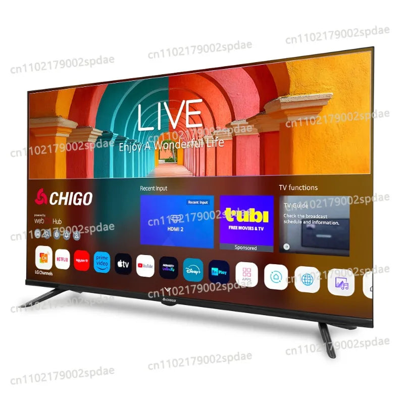 Televisore Smart ad Alta Definizione per Uso Domestico, Display HDR10 da 32 Pollici Stabile con Funzione di Connessione Wireless Multipla