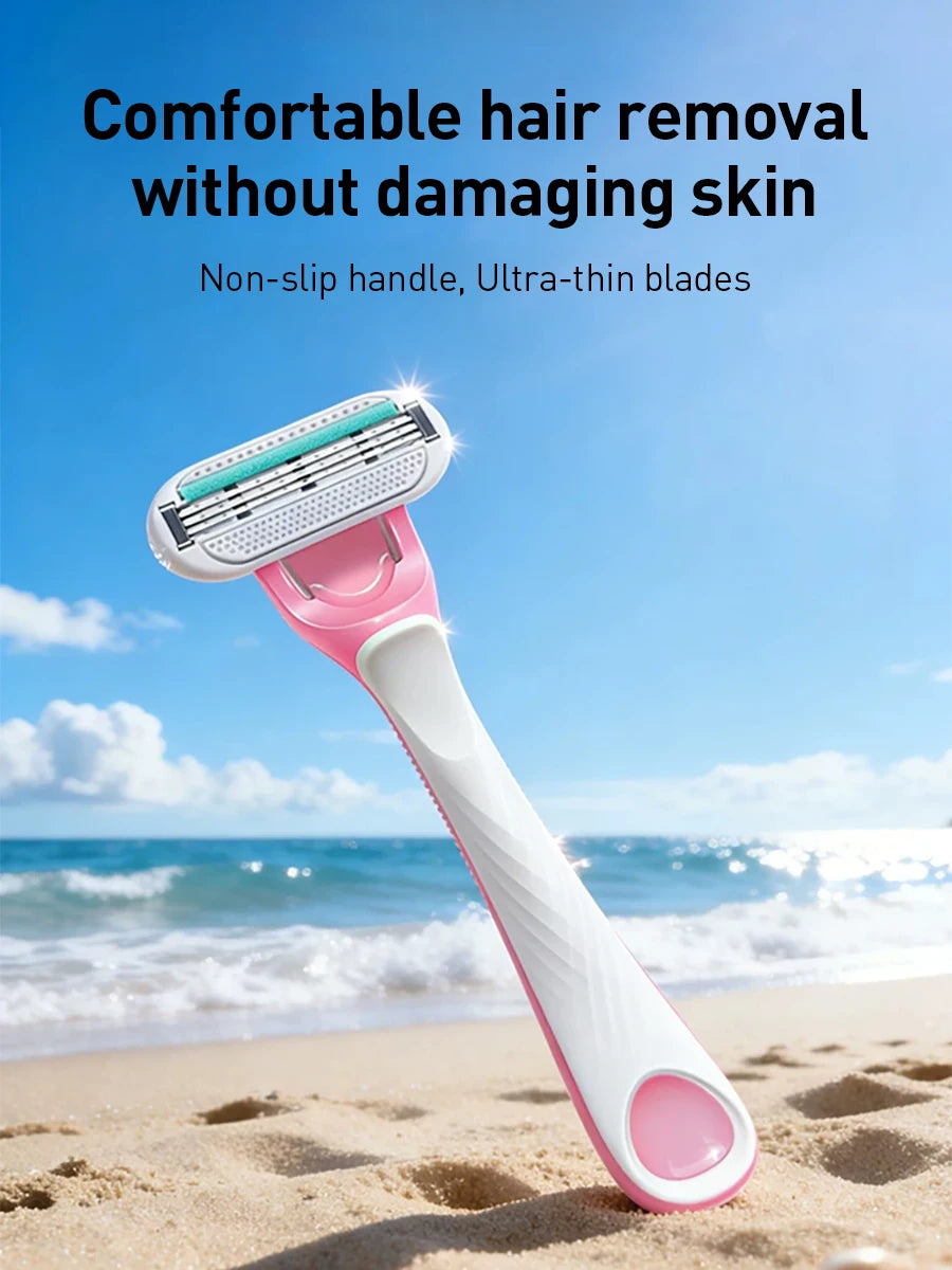 Rasoio Gillette Venus Tropical Mini Rosa con Striscia Lubrificante CloudSense e 3 Lame Flottanti per una Rasatura Liscia (1 Pezzo)