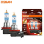 OSRAM Night Breaker 220 Lampade per auto H4 H7 H11 Faro alogeno + 220% Potenza luminosa + Fascio lungo 150 m Luce originale 12 V Germania, 2x