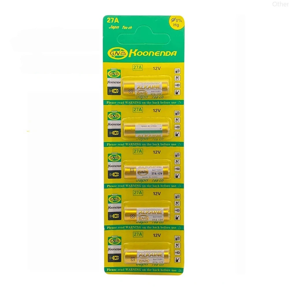 Batteria Alcalina 12V 27A L828 G27A MN27 MS27 GP27A A27 V27GA A27BP K27A VR27 per Campanelli, Allarmi, Telecomandi, Mouse