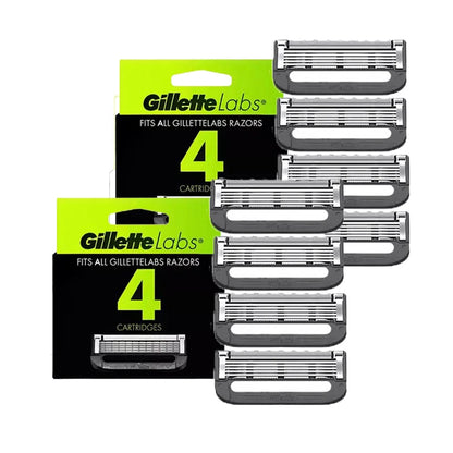 Lame di ricambio Gillette Labs Aurora Series, lamina ultra sottile a 5 strati, 4 pezzi per rasoio Gillette Labs