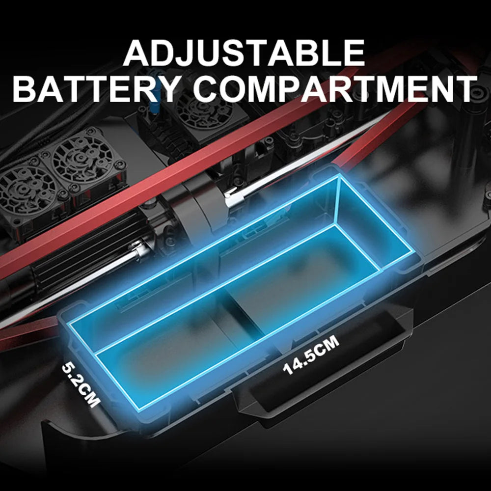 NUOVO MJX HYPER GO 7303 Auto RC 1:7 4WD con ESC 120A e Motore Brushless 2500KV, Auto Telecomandata ad Alta Velocità 60km/h per Drift e Fuoristrada, Regalo Giocattolo