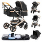 Nuovo passeggino di lusso 3 in 1 carrozzina da viaggio portatile pieghevole carrozzina alta paesaggio telaio in alluminio passeggino neonato
