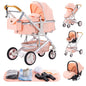 Nuovo passeggino di lusso 3 in 1 carrozzina da viaggio portatile pieghevole carrozzina alta paesaggio telaio in alluminio passeggino neonato
