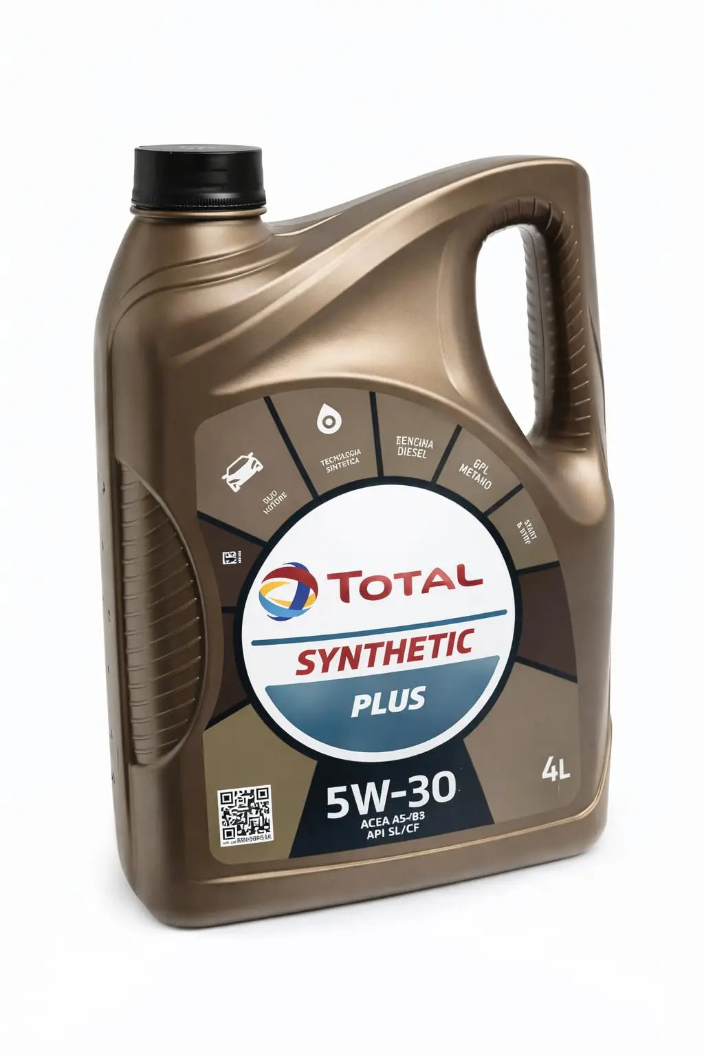 Total Synthetic Plus 5W-30 – Olio motore sintetico di alta qualità per motori a benzina e diesel – Massima protezione, minore usura, prestazioni elevate – 4 litri.