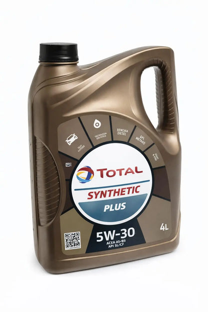 Total Synthetic Plus 5W-30 – Olio motore sintetico di alta qualità per motori a benzina e diesel – Massima protezione, minore usura, prestazioni elevate – 4 litri.