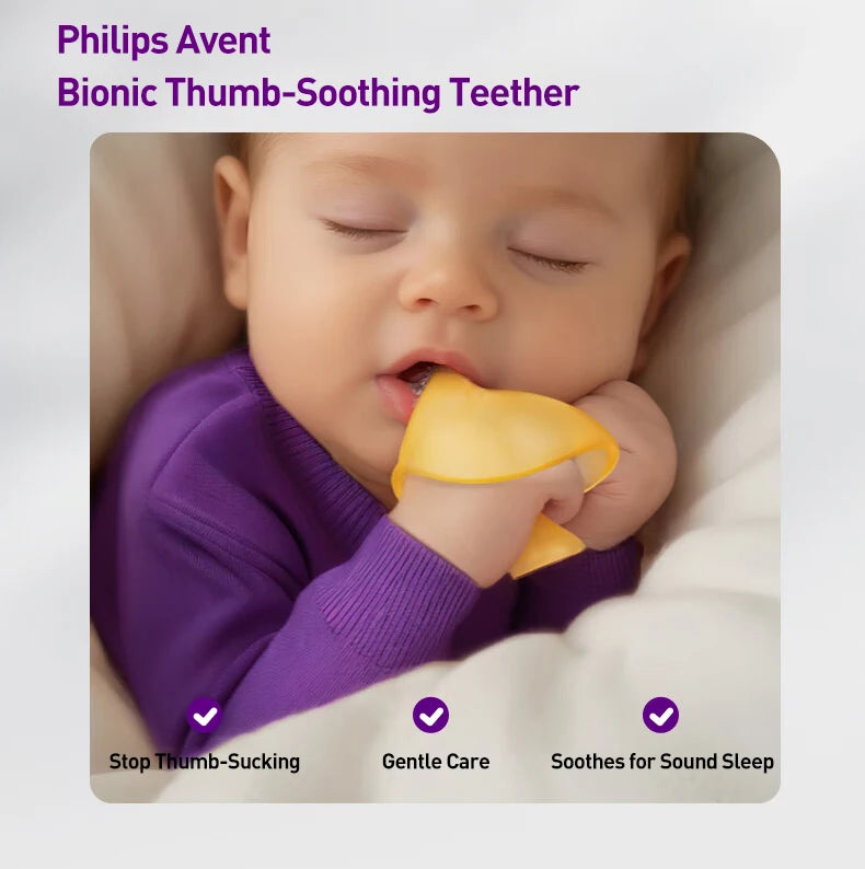 Philips Avent Massaggiagengive Bionico per Neonati in Silicone Liquido Anti Succhiare il Pollice Giocattolo per la Dentizione per Neonati dai 2+ Mesi