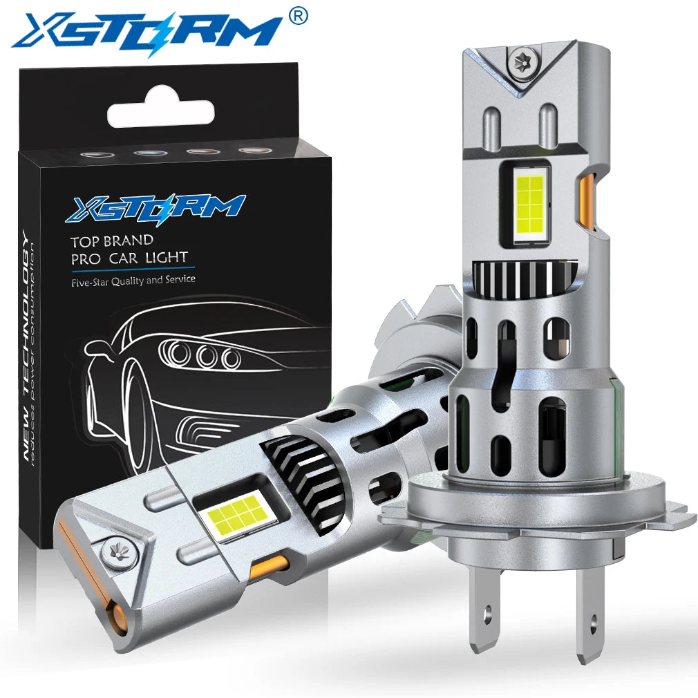 XSTORM H7 Lampadine per luci per auto a LED 150w 40000LM con ventola Turbo Luci H7 Faro a LED 6500K 12V NO Errore Canbus Fendinebbia Bianco