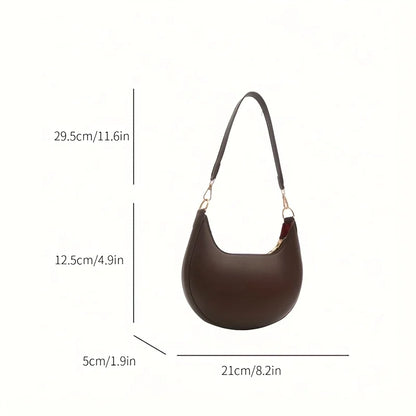 Borsa da Donna a Tracolla a Forma di Luna, Nuova Moda Lussuosa Borsa a Spalla Singola da Donna