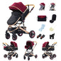 Passeggino 3 in 1 Passeggino multifunzionale Facile da viaggio pieghevole Seggiolino di sicurezza per carrozzina portatile Standard UE Spedizione gratuita
