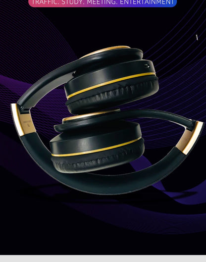 EOENKK T8 Cuffie wireless Bluetooth 5.3 con audio surround stereo, pieghevoli, per sport, a bassa latenza, per gaming, con riduzione del rumore