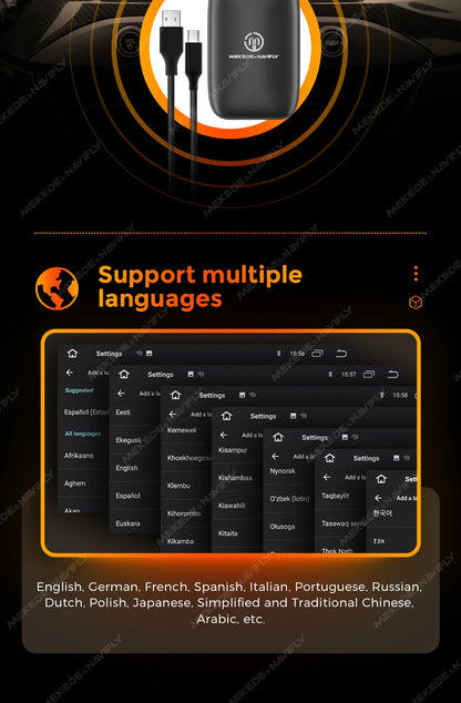 Mekede 2026 Android 2GB RAM CarPlay Wireless/Android Auto Wireless MINI BOX 3in1 CarPlay da Cablato a Wireless Portatile per YouTube Netflix Smart Box