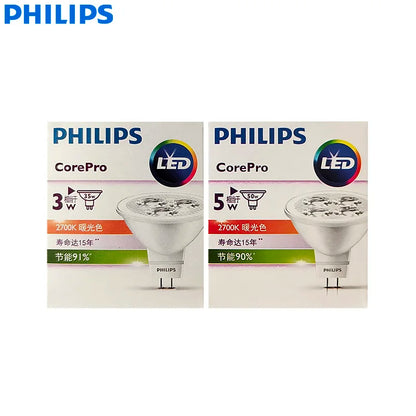 Philips CorePro Faretto LED MR16 3W 5W 12V Lampadina riflettente GU5.3 Supporto 2700K 6500K Lampada EyeComfort bianca per negozi di hotel