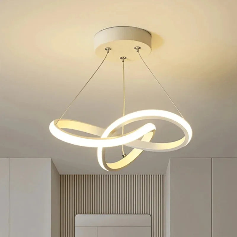 Lampada a sospensione moderna a LED con design irregolare aerodinamico Piccola lampada a sospensione creativa per camere da letto, sala da pranzo, sale studio