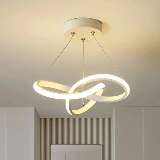 Lampada a sospensione moderna a LED con design irregolare aerodinamico Piccola lampada a sospensione creativa per camere da letto, sala da pranzo, sale studio