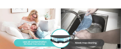 Robot Aspirapolvere Lefant M320 con Funzione Lavapavimenti, Potente Aspirazione 6000Pa, Contenitore Polvere Visibile, Rilevamento Tappeti, Controllo Vocale Alexa