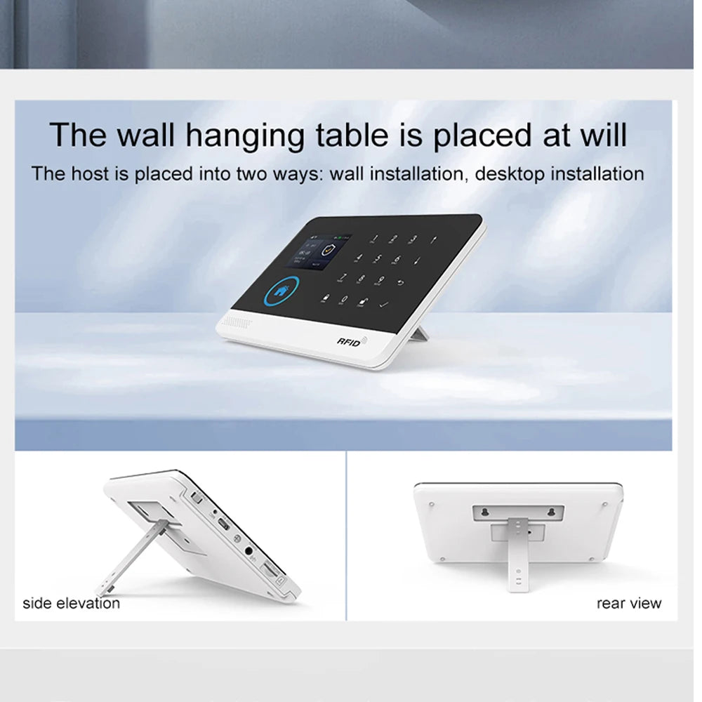 Sistema di allarme domestico PGST, 4G, WIFI, GSM, allarme di sicurezza, antifurto con sensore di movimento per porte, controllo tramite l'app Tuya Smart, compatibile con