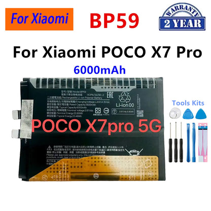 Batteria BN4A BN5W BN5Y BN6C BN71 BM68 BM5R BM5T BN5V BP59 per Xiaomi Redmi Note 7 14 15 Pro Xiaomi 13T Redmi 12 Poco X6 X7 5G