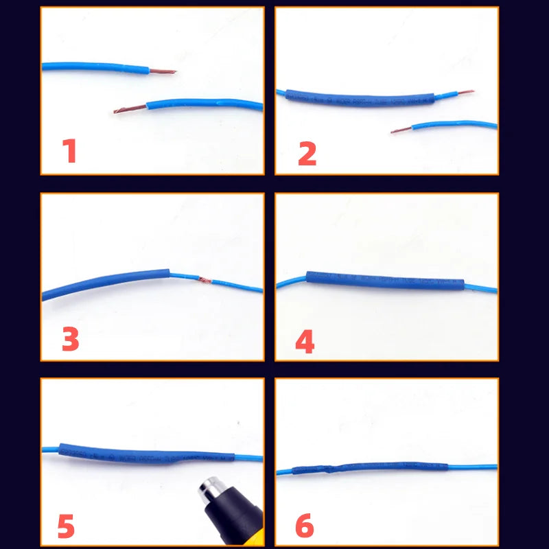 2:1, tubi termorestringenti, 127-850 pezzi, guaina in poliolefina isolata, kit fai da te elettronico, tubi di collegamento elettrico, manicotti per cavi