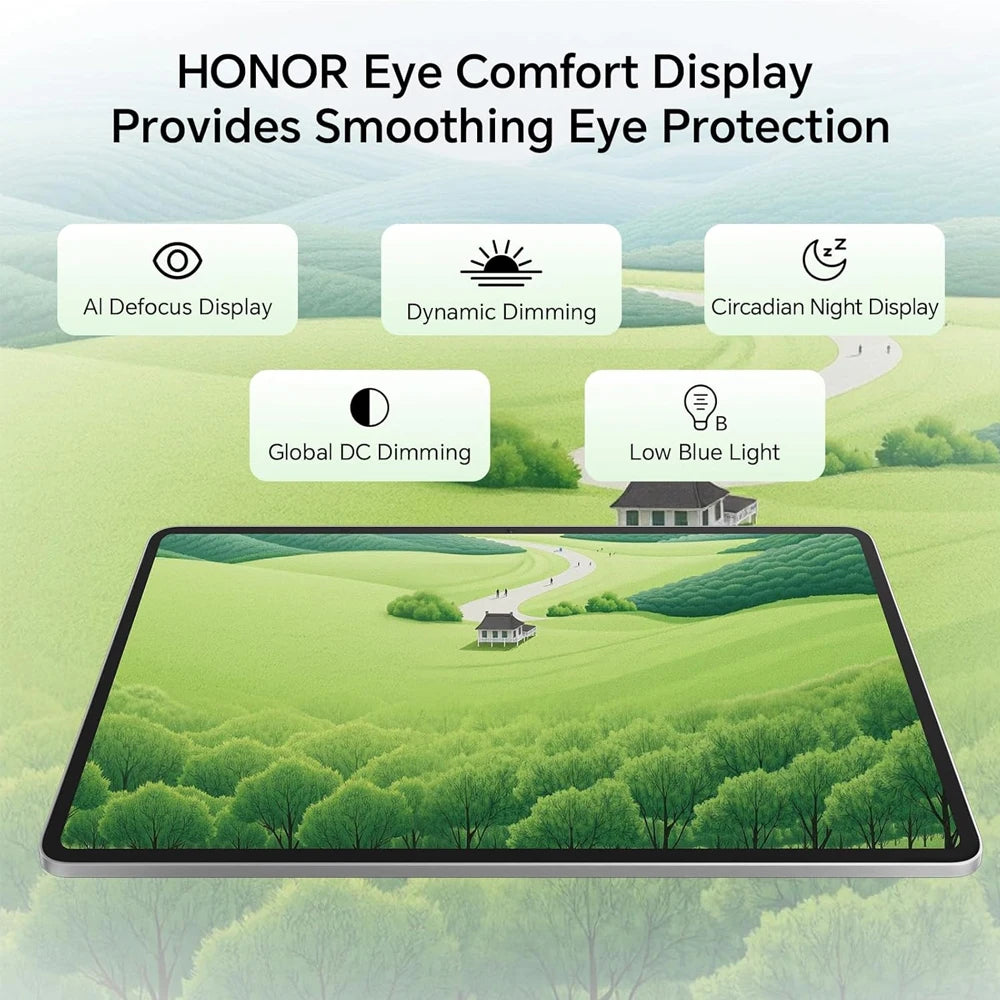 HONOR Pad 10, Versione EU Tablet WIFI, Batteria da 10100mAh, Display HONOR Eye Comfort da 12,1 pollici 120Hz 2.5K, Chipset Snapdragon 7 Gen 3, 8GB+256GB, Tablet Android HONOR