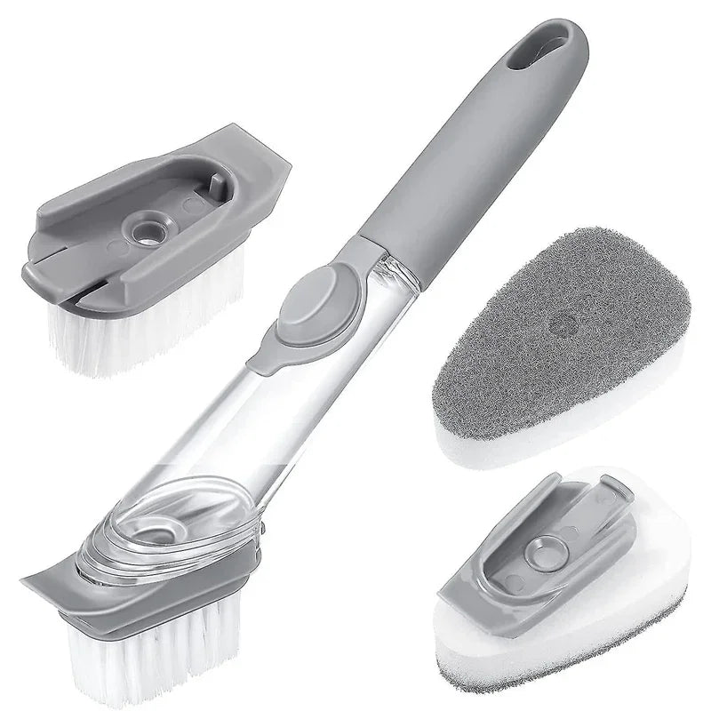 Nuovo set di bacchette per piatti Sapone antigraffio Spazzola per piatti Scrubber Spugna per pulizia cucina Spazzola per pulizia per pentole Piatti Lavello Viene