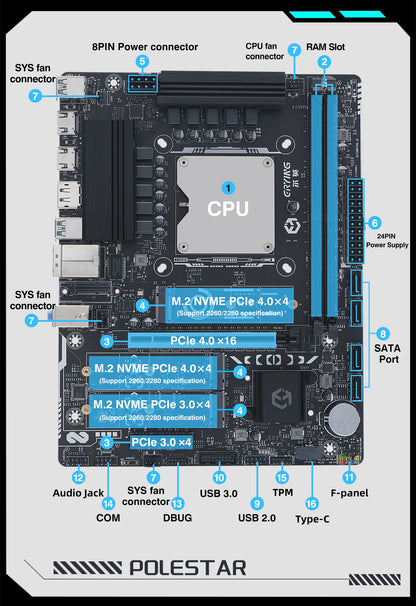 Combo Scheda Madre e CPU per PC Gaming Fai-da-Te ERYING, Intel Core i7/i9 12950HX/12850HX/12800HX, RAM DDR4, PCIe 4.0x16, LGA1151