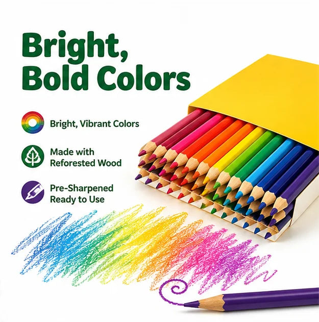 Matite Colorate Cancellabili Crayola, Confezione da 12, 36, 48 Pezzi, Set di Matite Pre-Affilate per Colorare e Disegnare, per Bambini, Studenti e Materiale Scolastico
