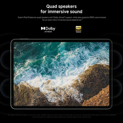Xiaomi Pad 8 Versione Globale, Tablet con Display LCD da 11.2 Pollici 3.2K 144Hz, Snapdragon ®   Mi Pad con Fotocamera da 3MP di 8a Generazione e Batteria da 9200mAh