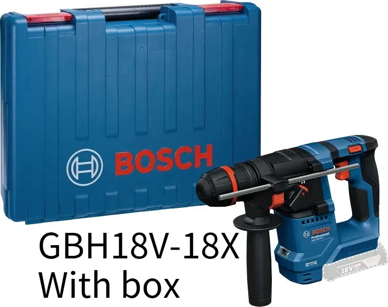 Trapano a percussione portatile Bosch GBH 18V-18 / 18X 18V con design ergonomico per montaggio a parete e operazioni di manutenzione edile
