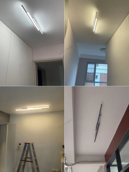 Lampada da soffitto moderna linea Luci a LED Soggiorno Sala da pranzo Camera da letto principale Apparecchio Lampadario a soffitto Sconce da parete Apparecchio di illuminazione
