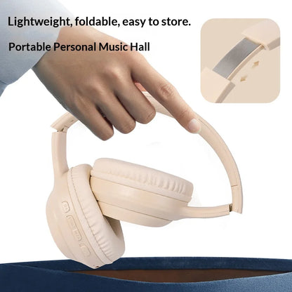 Nuove Cuffie Pieghevoli Wireless Lenovo Over-ear Bluetooth 5.3, Auricolari per Giochi, Cuffie Sportive con Microfono, Auricolari Musicali
