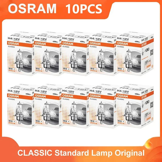 OSRAM H1 H4 H3 H7 HB2 9003 CLASSIC Auto Faro Alogeno Lampade Standard 3200K Luce Bianca Originale 12V 55W Lampadine ECE (10 PZ)