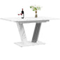 Tavolo Estraibile 120-160x80x76cm con Piano in Marmo, Tavolo da Pranzo con Piano Allungabile e Struttura a Farfalla per Cucina e Soggiorno