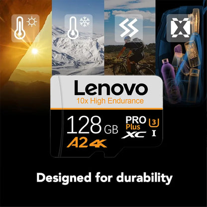 Scheda di memoria Micro SDXC UHS-I ad alta velocità Lenovo, 512 GB/1 TB, 256 GB, classe 10, V30, scheda TF Flash A2 per smartphone, fotocamere e droni.