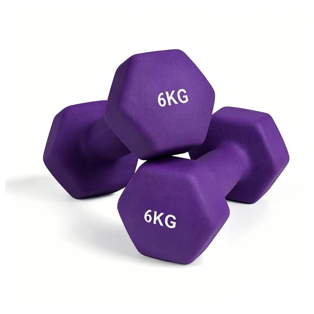 Set di 2 manubri - 2 x 2 kg, manubri esagonali, superficie in vinile, ideali per fitness, esercizio e allenamento, palestra a casa, disponibili in vari colori