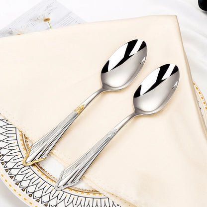 Set di 6 cucchiai da tavola da 6 cucchiai da zuppa in acciaio inossidabile Set di cucchiai da zuppa Royal 6 pezzi per cucina/casa/ristorante