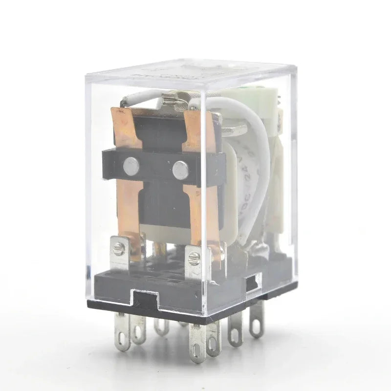 10 pz per relè di controllo miniaturizzati all'ingrosso piccolo relè intermedio AC 12V DC C24 AC220 HH52P HH53P HH54P HH62P HH63P HH64P