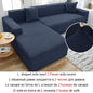 Copridivano ad angolo a forma di L in tessuto jacquard scozzese Copridivano elasticizzato Copridivano moderno per la casa Divano Chaise Lounge per soggiorno