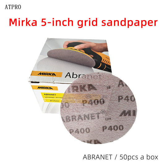Finlandia MIRKA ABRANET Carta vetrata a rete secca senza polvere, carta vetrata a rete da 5 pollici (125 mm), ideale per la riparazione e il rifinitura della vernice