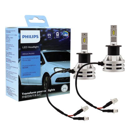 Philips LED H1 H3 H4 H7 H11 Ultinon Pro3101 12V/24V 6000K Bianco brillante HB3 9005 HB4 9006 HIR2 9012 Auto Faro Lampade a LED