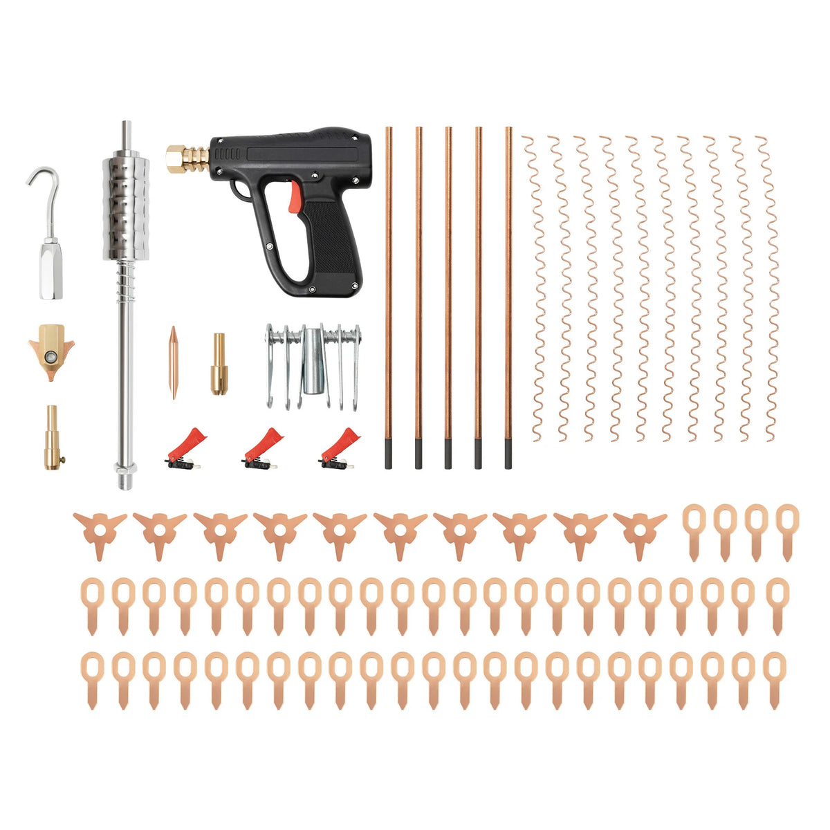 Kit di Riparazione Ammaccature Auto 86 Pezzi, Set di Attrezzi per Rimozione Ammaccature Senza Vernice con Pistola per Saldatura a Punti e Martello di Trazione per Carrozzeria